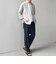 SHIPS any:〈UVカット〉FUTURE LINEN CANVAS リネンライク セミワイド パンツ◇