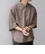 SHIPS any:〈UVカット〉FUTURE LINEN CANVAS リネンライク スキッパー プルオーバーシャツ◇