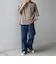 SHIPS any:〈UVカット〉FUTURE LINEN CANVAS リネンライク スキッパー プルオーバーシャツ◇