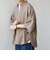 SHIPS any:〈UVカット〉FUTURE LINEN CANVAS リネンライク スキッパー プルオーバーシャツ◇
