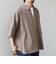 SHIPS any:〈UVカット〉FUTURE LINEN CANVAS リネンライク スキッパー プルオーバーシャツ◇