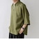 SHIPS any:〈UVカット〉FUTURE LINEN CANVAS リネンライク スキッパー プルオーバーシャツ◇