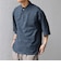 SHIPS any:〈UVカット〉FUTURE LINEN CANVAS リネンライク スキッパー プルオーバーシャツ◇
