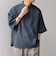 SHIPS any:〈UVカット〉FUTURE LINEN CANVAS リネンライク スキッパー プルオーバーシャツ◇