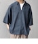 SHIPS any:〈UVカット〉FUTURE LINEN CANVAS リネンライク スキッパー プルオーバーシャツ◇