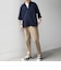 SHIPS any:〈UVカット〉FUTURE LINEN CANVAS リネンライク スキッパー プルオーバーシャツ◇
