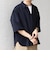 SHIPS any:〈UVカット〉FUTURE LINEN CANVAS リネンライク スキッパー プルオーバーシャツ◇