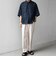 SHIPS any:〈UVカット〉FUTURE LINEN CANVAS リネンライク スキッパー プルオーバーシャツ◇