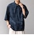 SHIPS any:〈UVカット〉FUTURE LINEN CANVAS リネンライク スキッパー プルオーバーシャツ◇