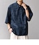 SHIPS any:〈UVカット〉FUTURE LINEN CANVAS リネンライク スキッパー プルオーバーシャツ◇