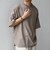 SHIPS any:〈UVカット〉FUTURE LINEN CANVAS リネンライク デザイン リブ ポケット Tシャツ◇