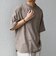 SHIPS any:〈UVカット〉FUTURE LINEN CANVAS リネンライク デザイン リブ ポケット Tシャツ◇