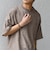 SHIPS any:〈UVカット〉FUTURE LINEN CANVAS リネンライク デザイン リブ ポケット Tシャツ◇
