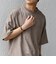 SHIPS any:〈UVカット〉FUTURE LINEN CANVAS リネンライク デザイン リブ ポケット Tシャツ◇