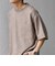 SHIPS any:〈UVカット〉FUTURE LINEN CANVAS リネンライク デザイン リブ ポケット Tシャツ◇