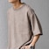 SHIPS any:〈UVカット〉FUTURE LINEN CANVAS リネンライク デザイン リブ ポケット Tシャツ◇