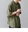 SHIPS any:〈UVカット〉FUTURE LINEN CANVAS リネンライク デザイン リブ ポケット Tシャツ◇