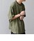 SHIPS any:〈UVカット〉FUTURE LINEN CANVAS リネンライク デザイン リブ ポケット Tシャツ◇