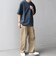 SHIPS any:〈UVカット〉FUTURE LINEN CANVAS リネンライク デザイン リブ ポケット Tシャツ◇