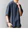 SHIPS any:〈UVカット〉FUTURE LINEN CANVAS リネンライク デザイン リブ ポケット Tシャツ◇