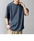 SHIPS any:〈UVカット〉FUTURE LINEN CANVAS リネンライク デザイン リブ ポケット Tシャツ◇