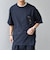 SHIPS any:〈UVカット〉FUTURE LINEN CANVAS リネンライク デザイン リブ ポケット Tシャツ◇