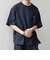 SHIPS any:〈UVカット〉FUTURE LINEN CANVAS リネンライク デザイン リブ ポケット Tシャツ◇