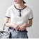 〈洗濯機可能〉テレコ リブ バイカラー ショートスリーブ TEE
