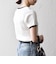 〈洗濯機可能〉テレコ リブ バイカラー ショートスリーブ TEE