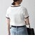 〈洗濯機可能〉テレコ リブ バイカラー ショートスリーブ TEE