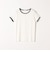 〈洗濯機可能〉テレコ リブ バイカラー ショートスリーブ TEE