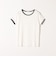 〈洗濯機可能〉テレコ リブ バイカラー ショートスリーブ TEE