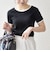 〈洗濯機可能〉テレコ リブ バイカラー ショートスリーブ TEE