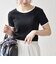 〈洗濯機可能〉テレコ リブ バイカラー ショートスリーブ TEE