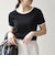 〈洗濯機可能〉テレコ リブ バイカラー ショートスリーブ TEE