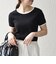 〈洗濯機可能〉テレコ リブ バイカラー ショートスリーブ TEE