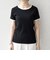 〈洗濯機可能〉テレコ リブ バイカラー ショートスリーブ TEE