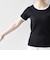 〈洗濯機可能〉テレコ リブ バイカラー ショートスリーブ TEE
