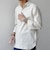 SHIPS any:〈洗濯機可能〉コットン/リネン 7分袖 スキッパー プルオーバー シャツ 26SS◇