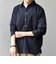 SHIPS any:〈洗濯機可能〉コットン/リネン 7分袖 スキッパー プルオーバー シャツ 26SS◇