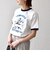 【SHIPS any別注】THE KNiTS:〈洗濯機可能〉ロゴ プリント リンガー TEE