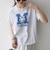 【SHIPS any別注】THE KNiTS:〈洗濯機可能〉ラウンドヘム プリント ショート TEE