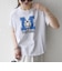 【SHIPS any別注】THE KNiTS:〈洗濯機可能〉ラウンドヘム プリント ショート TEE