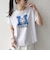 【SHIPS any別注】THE KNiTS:〈洗濯機可能〉ラウンドヘム プリント ショート TEE