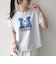 【SHIPS any別注】THE KNiTS:〈洗濯機可能〉ラウンドヘム プリント ショート TEE