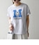 【SHIPS any別注】THE KNiTS:〈洗濯機可能〉ラウンドヘム プリント ショート TEE