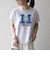 【SHIPS any別注】THE KNiTS:〈洗濯機可能〉ラウンドヘム プリント ショート TEE