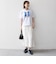 【SHIPS any別注】THE KNiTS:〈洗濯機可能〉ラウンドヘム プリント ショート TEE