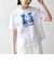 【SHIPS any別注】THE KNiTS:〈洗濯機可能〉ラウンドヘム プリント ショート TEE