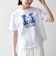 【SHIPS any別注】THE KNiTS:〈洗濯機可能〉ラウンドヘム プリント ショート TEE